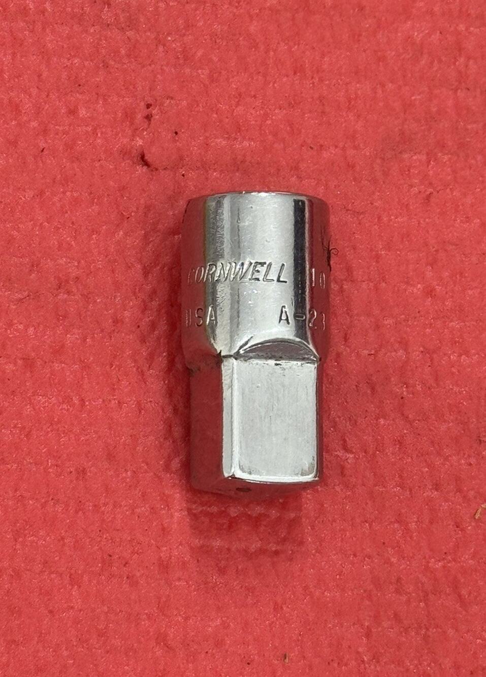 Vintage Cornwell Tools A-23, 3/8 Drive To 1/2" Drive Adaptor Socket Made in USA